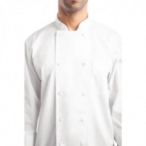 Kokandusvest valge pikkade varrukatega Calgary - suurus XL - Chef Works - Fourniresto