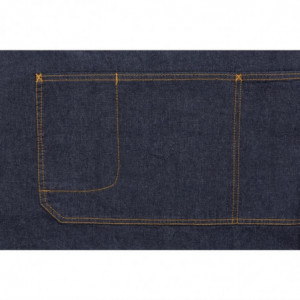 Tablier Bavette Indigo Memphis en Coton 760 x 865 mm - Chef Works - Fourniresto