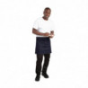 Serveerija teksariietest sinine esiliist koos ooker vööga puuvillast 700 x 430 mm - Whites Chefs Clothing - Fourniresto
