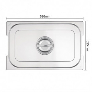 Stainless Steel Lid Gn 1/1 For Tray With Handles - Vogue - Fourniresto