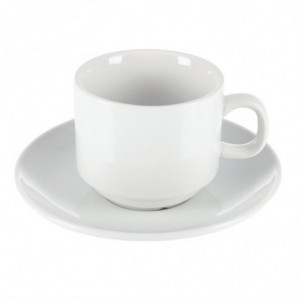 Valge virnastatav teetass Whiteware 200 ml Ø 80 mm - Komplekt 12 - Olympia - Fourniresto