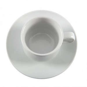 Valge virnastatav teetass Whiteware 200 ml Ø 80 mm - Komplekt 12 - Olympia - Fourniresto