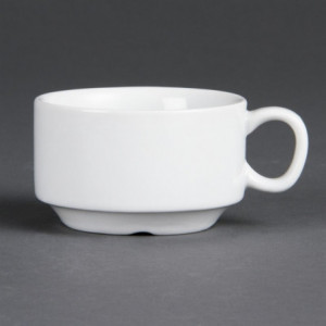 Valge virnastatav espressotass 85 ml Ø 80 mm - Komplekt 12 - Olympia - Fourniresto