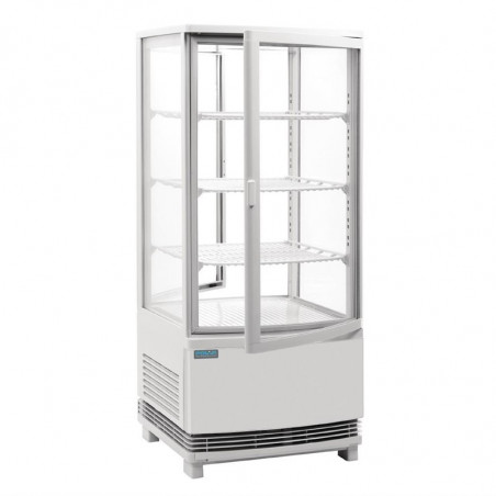 Valge positiivne jahutusvitrine 2 kumerat ust 86 L - Polar