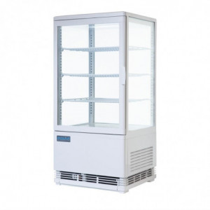 Valge positiivne jahutusvitrine 2 kumerat ust 86 L - Polar