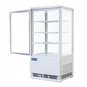 Valge positiivne jahutusvitrine 2 kumerat ust 86 L - Polar