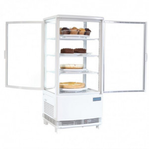 Valge positiivne jahutusvitrine 2 kumerat ust 86 L - Polar