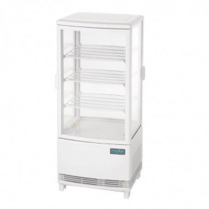 Valge positiivne jahutusvitrine 2 kumerat ust 86 L - Polar