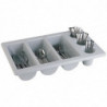 Nõudealus hall 6 sektsiooniga GN 1/1 325 x 530 mm - APS - Fourniresto