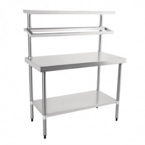 Roostevabast terasest ettevalmistuslaud koos GN-kaanega 1200 x 600 mm - Vogue - Fourniresto