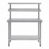 Roostevabast terasest ettevalmistuslaud koos GN-kaanega 1200 x 600 mm - Vogue - Fourniresto