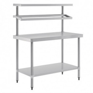 Roostevabast terasest ettevalmistuslaud koos GN-kaanega 1200 x 600 mm - Vogue - Fourniresto
