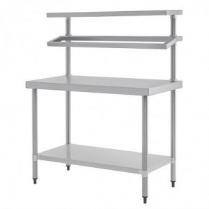 Roostevabast terasest ettevalmistuslaud koos GN-kaanega 1200 x 600 mm - Vogue - Fourniresto
