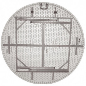 Table Ronde Pliable Au Centre Blanche Ø 1530 Mm - Bolero - Fourniresto