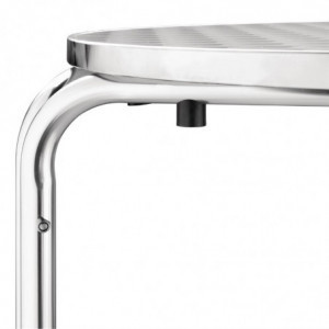 Ümmargune bistroolaulaud roostevabast terasest - Ø 700 mm - Bolero - Fourniresto