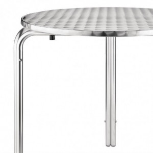 Ümmargune bistroolaulaud roostevabast terasest - Ø 700 mm - Bolero - Fourniresto