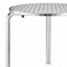 Ümmargune bistroolaulaud roostevabast terasest - Ø 700 mm - Bolero - Fourniresto