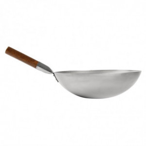 Wok terasest poolkerakujulise põhjaga Londonwok Ø 38 cm - FourniResto - Fourniresto
