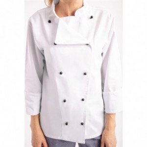 Kokandusvest Chicago pikkade varrukatega valge M suurus - Whites Chefs Clothing - Fourniresto