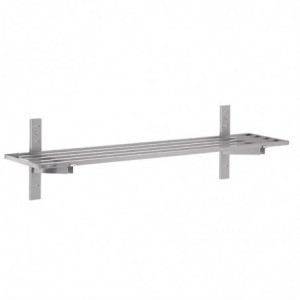 Ajourdatud seinariiul roostevabast terasest - L 1800 x 400mm - Gastro M