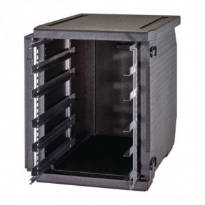 Esipaneeliga Epp eeslaadimiskonteiner reguleeritavate liuguritega - 155 L - Cambro