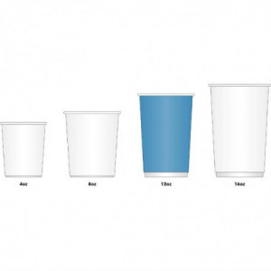 Ühekordsed pruunid kuuma joogi tassid - 340ml - 1000 tükki komplektis - Fiesta