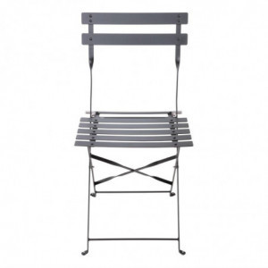 Terasest terrassitoolid - Mustad - Komplekt 2 - Bolero - Fourniresto
