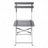 Terasest terrassitoolid - Mustad - Komplekt 2 - Bolero - Fourniresto