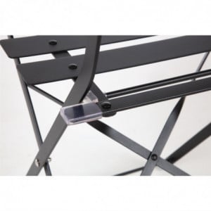 Terasest terrassitoolid - Mustad - Komplekt 2 - Bolero - Fourniresto
