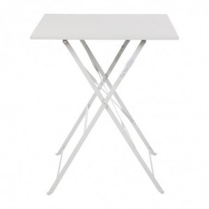 Table de terrasse carrée en acier - grise - 600mm - Bolero - Fourniresto