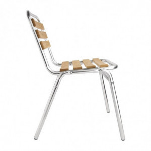 Bistroo toolid saar ja alumiinium - Komplekt 4 - Bolero - Fourniresto