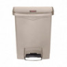 Prügikast pedaaliga Slim Jim Beige - 30L - Rubbermaid