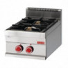 Fourneau 2 feux vifs gaasipliit 650 - Gastro M - Fourniresto