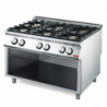 Gas Stove 6 Open Flames 700 On Open Cupboard - Gastro M