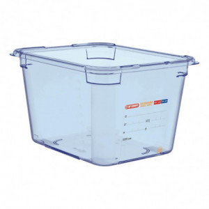 Sinine hermeetiline karp ABS - GN 1/2 200 mm - Araven - Fourniresto