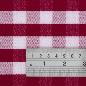 Neljakandiline punaste ruutudega polüestrist laudlina 1780 x 1780mm - Mitre Essentials - Fourniresto