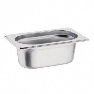 Bac Gastronorm roostevabast terasest GN 1/9 100mm - Vogue - Fourniresto