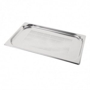 Bac Gastronorme roostevaba teras perforeeritud GN 1/1 150mm - Vogue - Fourniresto