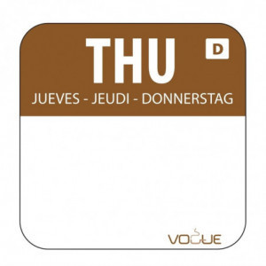 Soluble Labels For Food "Thursday" - Box of 1000 - Vogue