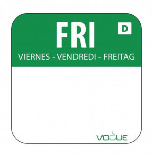 Soluble Labels for Food "Friday" - Box of 1000 - Vogue