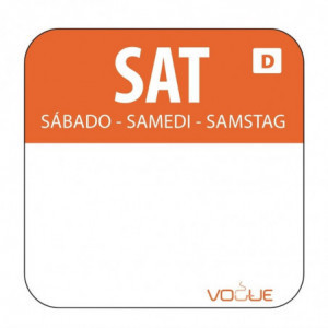 Soluble Labels for Food "Saturday" - Box of 1000 - Vogue