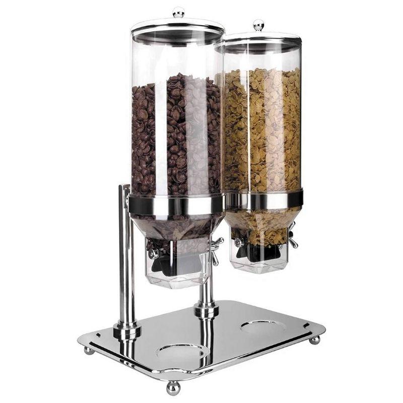 Double Cereal Dispenser on Stand - 10 L Capacity - Lacor Double Cereal Dispenser on Stand - 10 L Capacity - Lacor