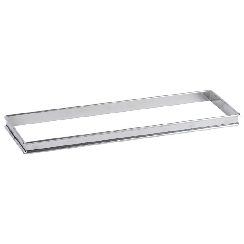 Ristkülikukujuline roostevabast terasest pirukavorm - 350 x 110 mm - TELLIER
