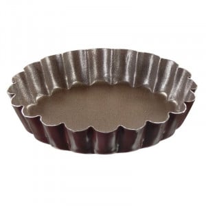 Moule à Tartelette Ronde Cannelée -  Ø 100 mm - Lot de 6 - TELLIER