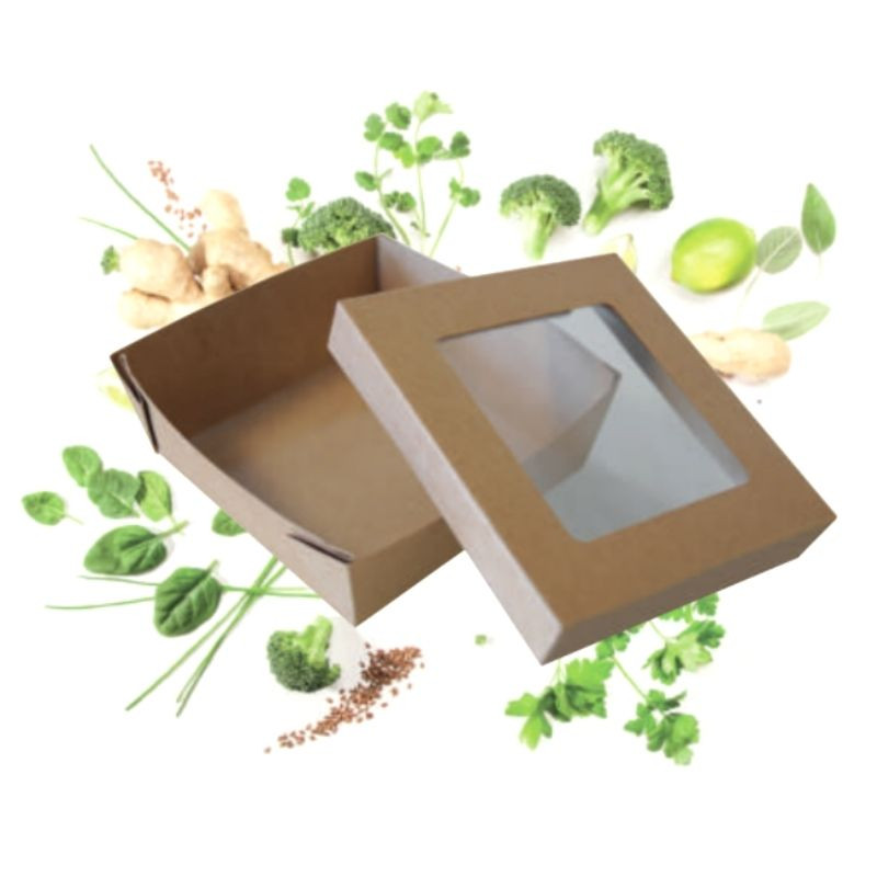 Wide Window Eco-Friendly Meal Box - Pack of 25 Wide Window Eco-Friendly Meal Box - Pack of 25