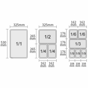 Gastronorm Tray GN 1/2 - 2 L - D 40 mm