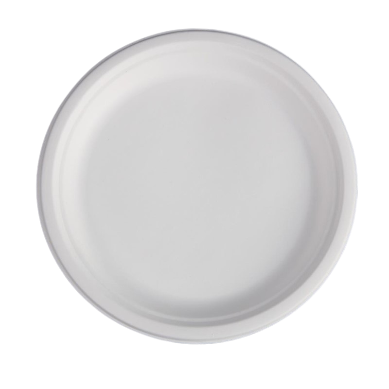 Ümmargused Bagasse taldrikud - 26,1 cm - Komplekt 50 - FourniResto