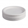 Ümmargused Bagasse taldrikud - 26,1 cm - Komplekt 50 - FourniResto