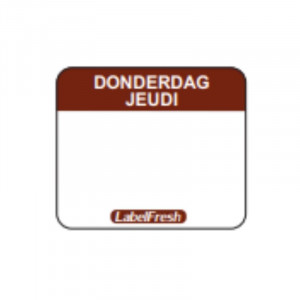 Jälitamise silt FreshEasy - Neljapäev - 30 x 25 mm - 1000 tk komplektis - LabelFresh