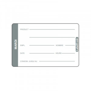 Jälitamise silt LabelFresh Pro - Teisipäev - 70 x 45 mm - 500 tk komplektis - LabelFresh
